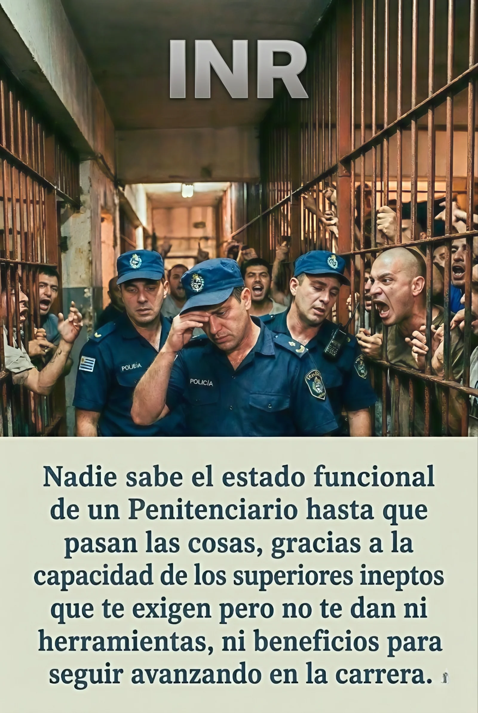 Se exige pero nadie sabe el estrés que tiene un Penitenciario que trabaja en una operativa de una unidad penitenciaria .